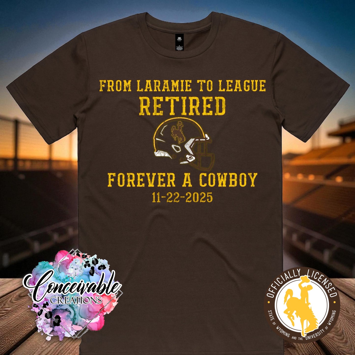 From Laramie to League β Forever a Cowboy Tee