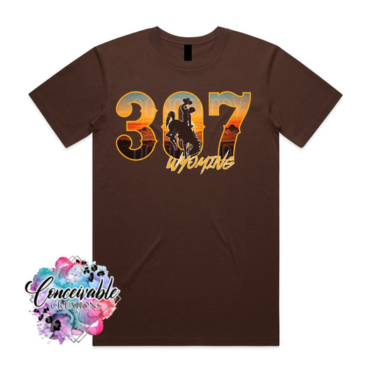 307 Wyoming Tee – Northern Lights or Sunset Edition