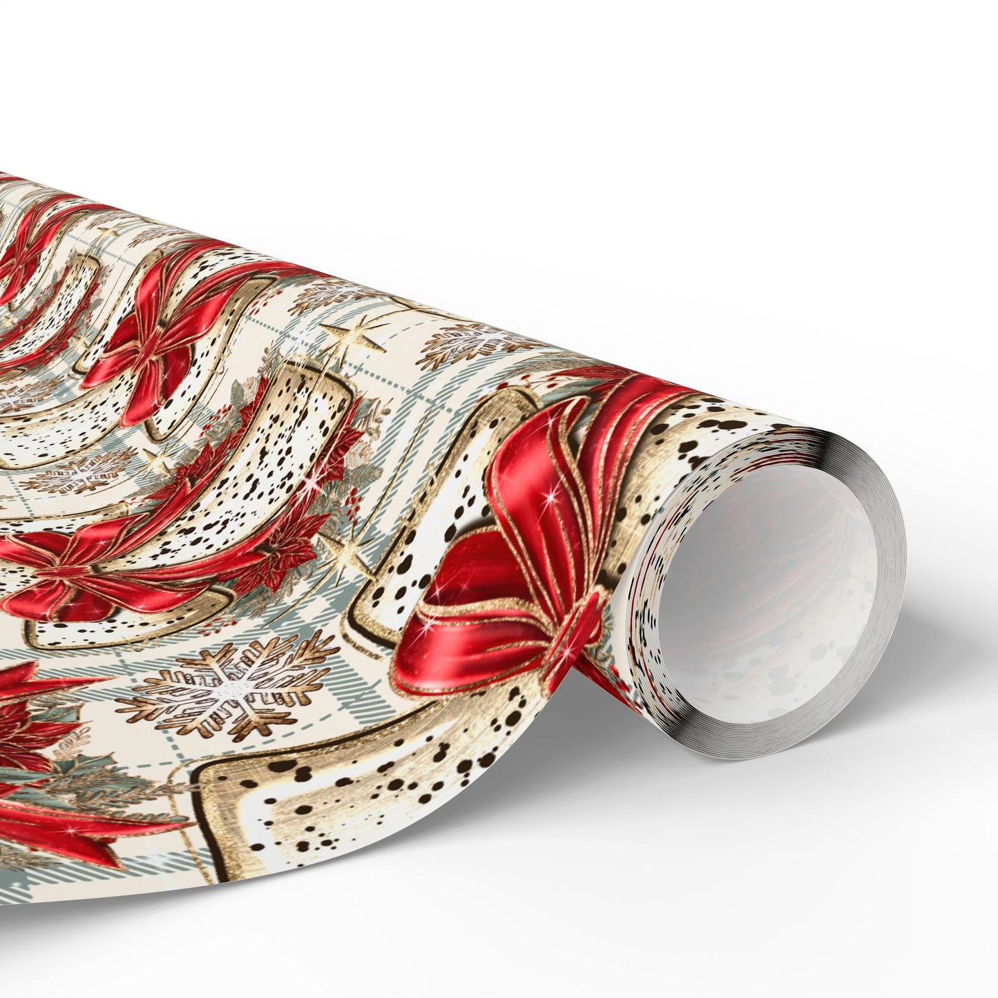 AGCM Christmas Cross Red Wrapping Paper Roll