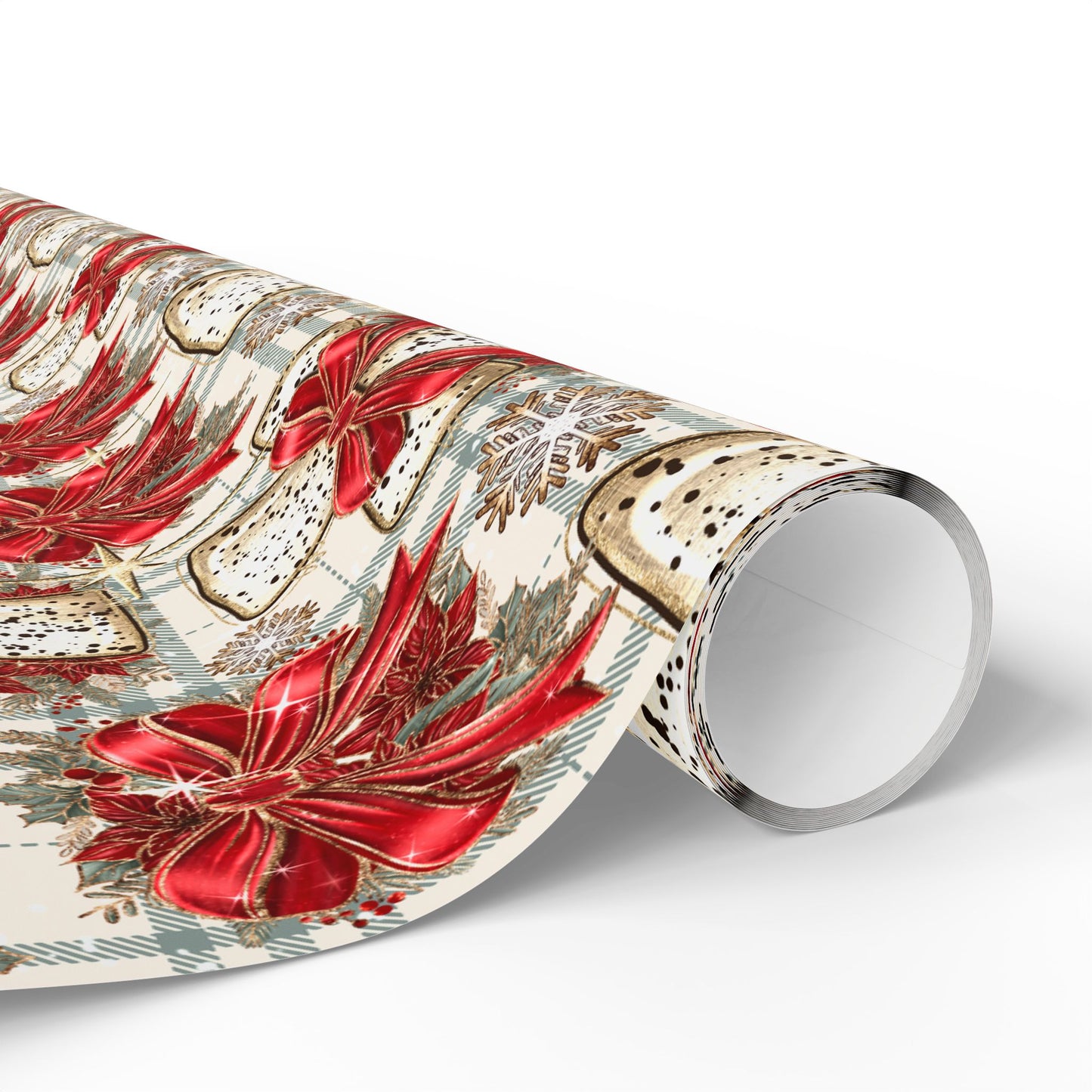 AGCM Christmas Cross Red Wrapping Paper Roll
