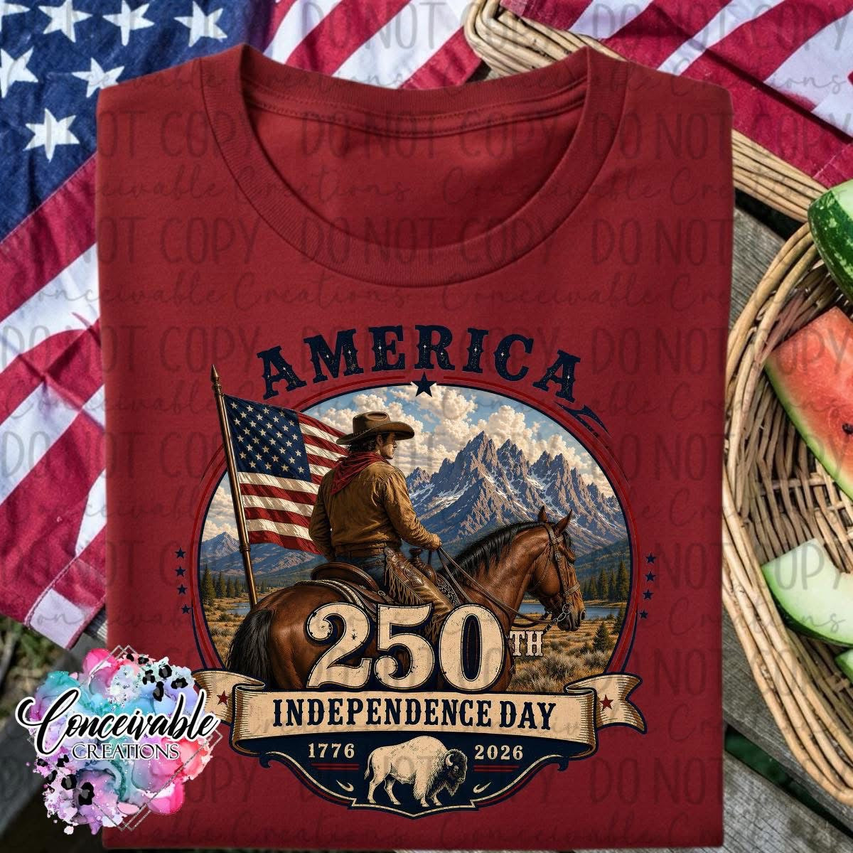 America 250th Independence Day Western Shirt | Patriotic Cowboy & Cowgirl Tee