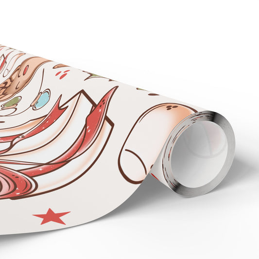 CSC Cookie Reindeer Christmas Wrapping Paper Roll