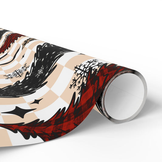 CSC Plaid Trees Wrapping Paper Roll
