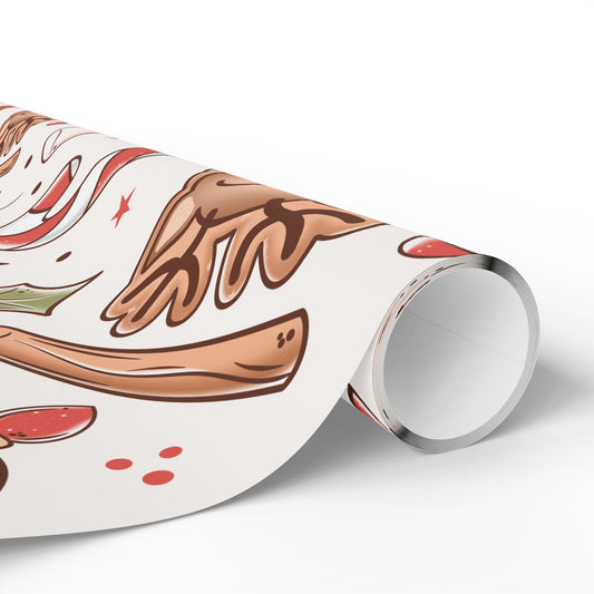 CSC Cookie Reindeer Christmas Wrapping Paper Roll