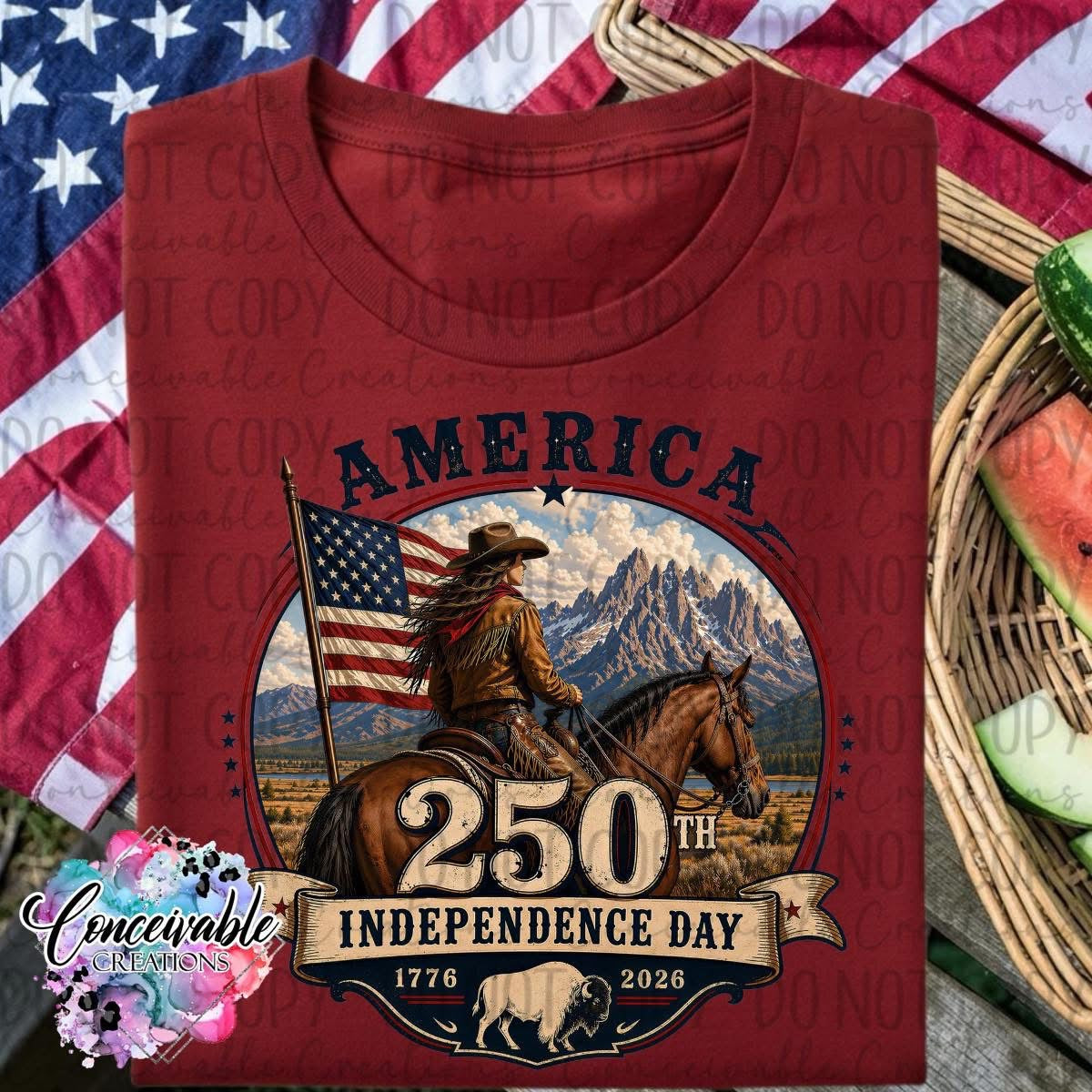 America 250th Independence Day Western Shirt | Patriotic Cowboy & Cowgirl Tee