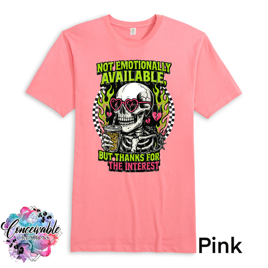 Not Emotionally Available_Pink t-shirt