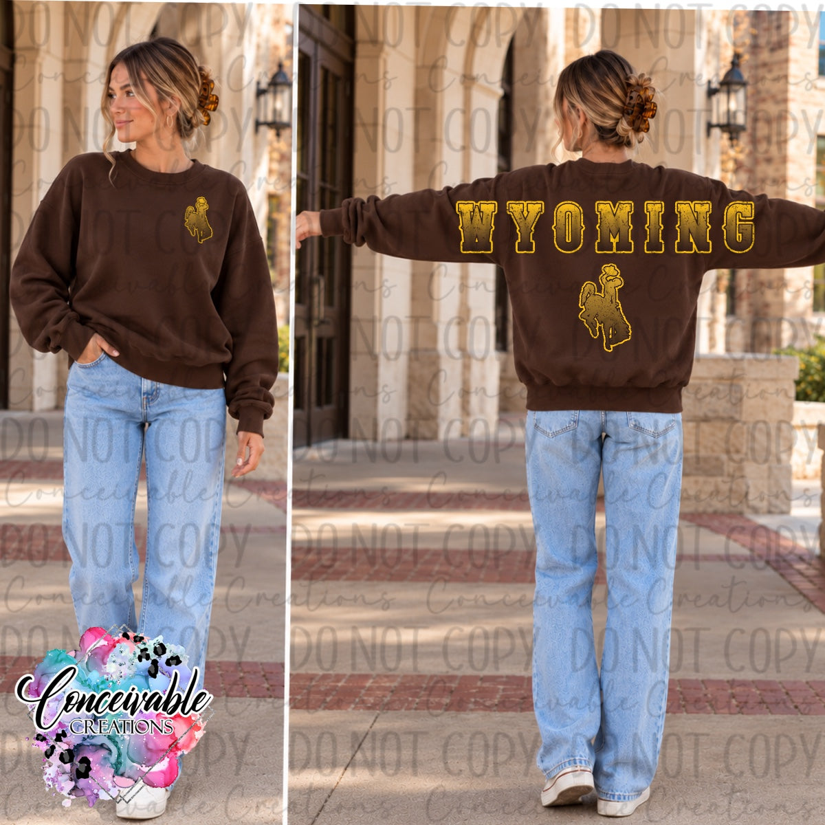 Wyoming Cowboys Vintage Collegiate Crewneck | Officially Licensed UW | PREORDER