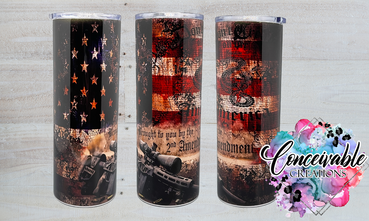 2A Don't Tread on Me Sublimation Tumbler