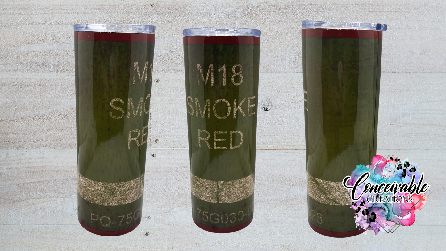 M18 Smoke Red Sublimation Tumbler